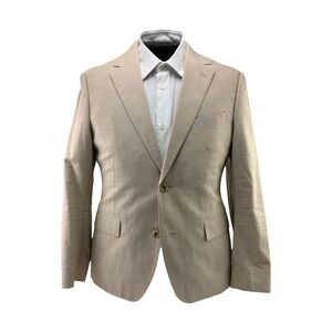 BONOBOS Mens Tan Athletic Fit 100% Cotton Blazer Jacket Size 40S